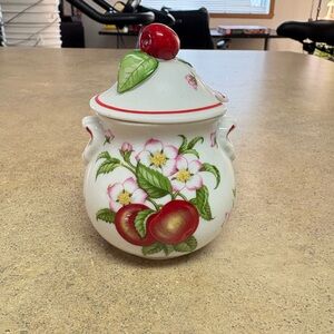 Lenox Orchard Jam Jar Apple Fine Porcelain